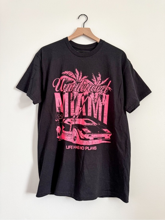 Unintended Other - Unintended Miami Graphic T Shirt Black Pink Streetwear Tee Size L